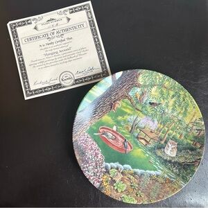 Bradex Fine China Display Plate Carol Decker Hanging Around Garden & Bird Images